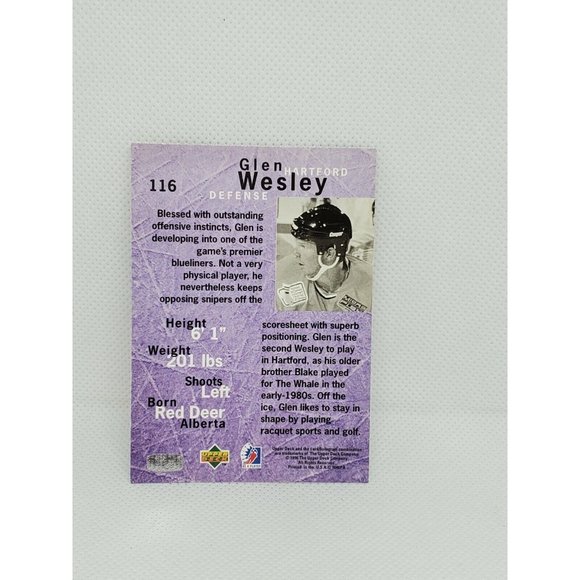 3 Vintage Upper Deck Be A Player Hartford Hockey Collectible Trading Cards - Picture 8 of 11